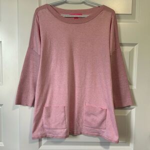 Lilly Pulitzer Cabo Pink Oversized Tunic Sweater with Pockets